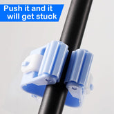 Close-up of the adhesive backing on a rod holder